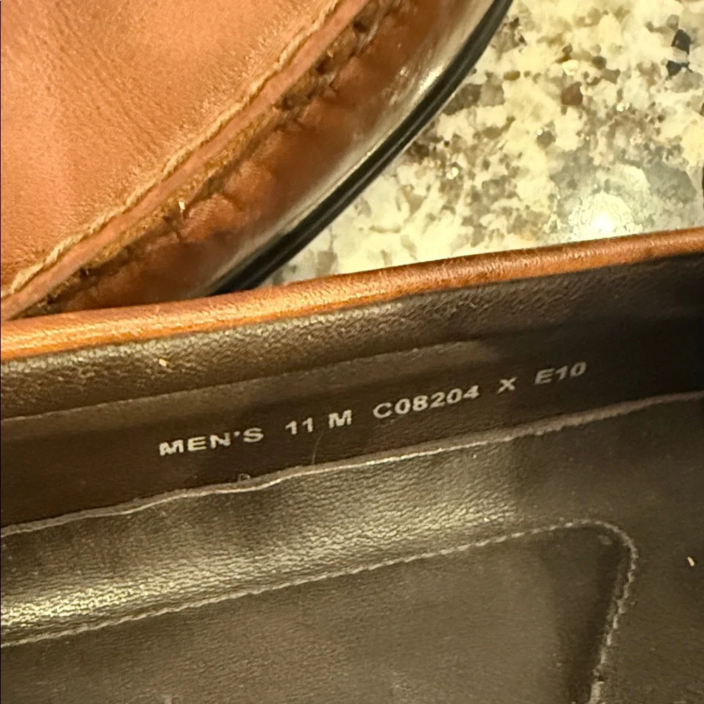 Cole Haan Men's Tan Leather Slip-On Loafers - Picture 3 of 11